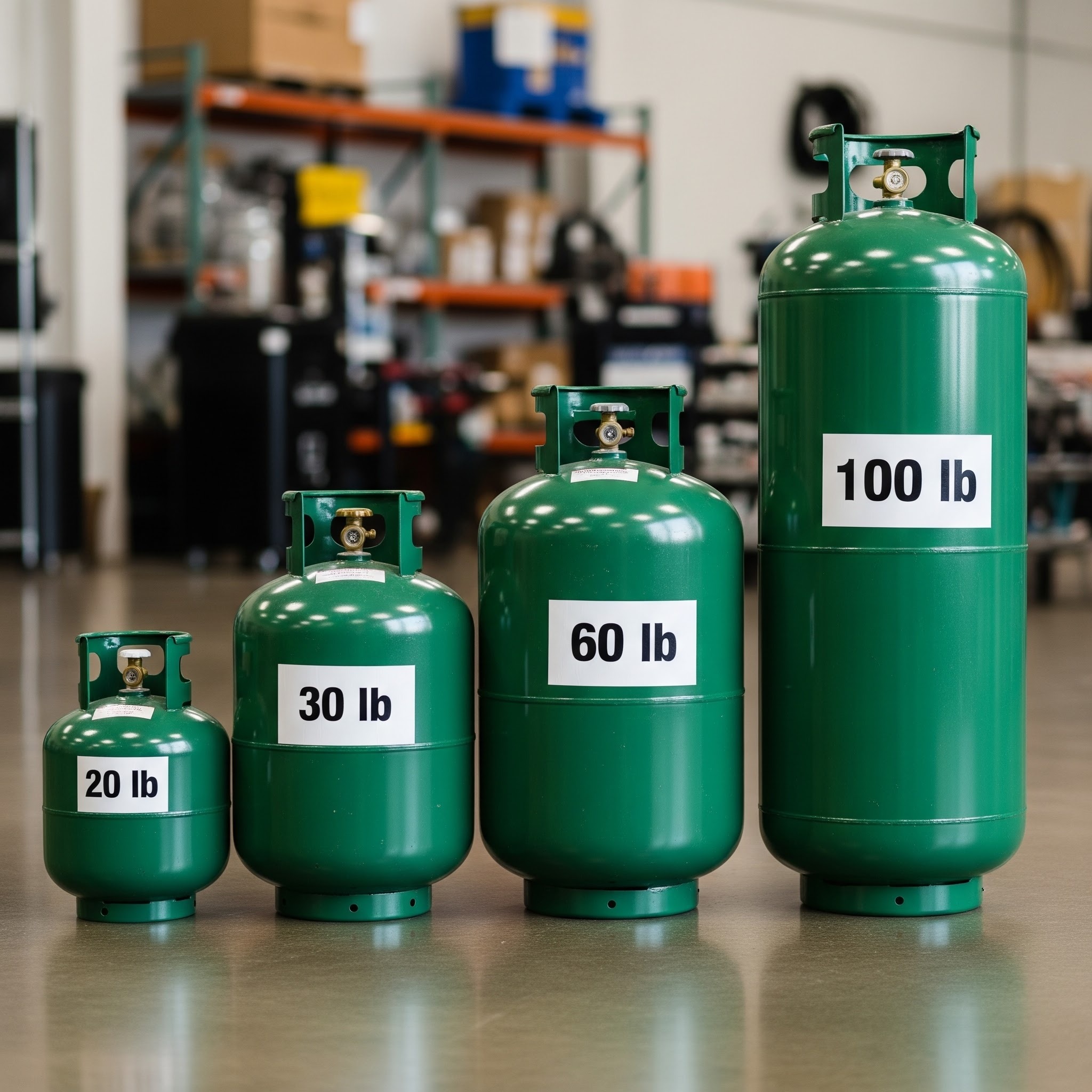 portable propane tank sizes